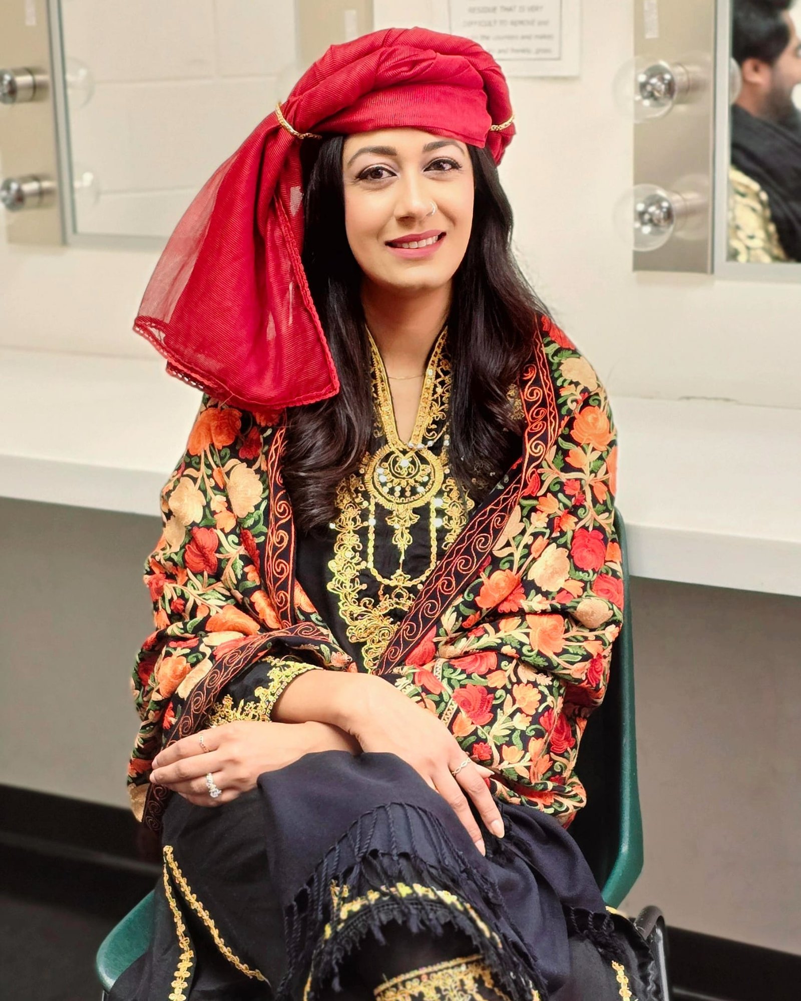 Muneeba Sheikh portrait in red